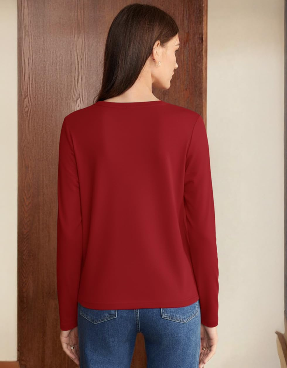 JUNEBERRY Women's Cotton Long-Sleeve Crew-Neck T-Shirt - Image 12