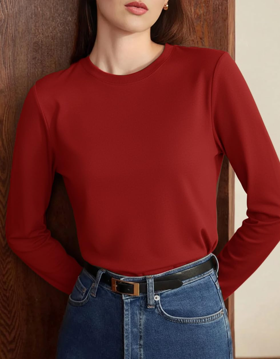 JUNEBERRY Women's Cotton Long-Sleeve Crew-Neck T-Shirt - Image 13