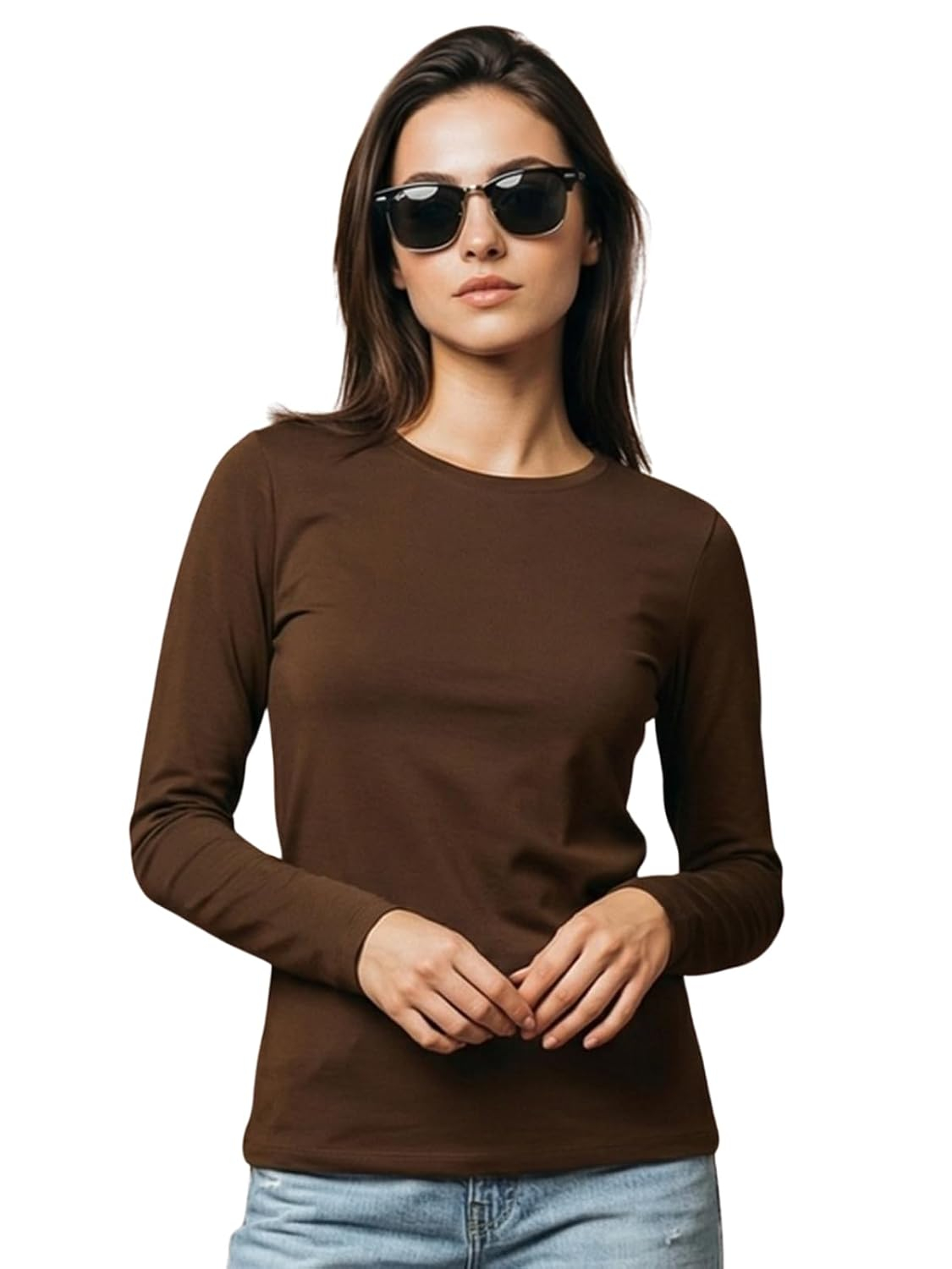 JUNEBERRY Women's Cotton Long-Sleeve Crew-Neck T-Shirt - Image 14