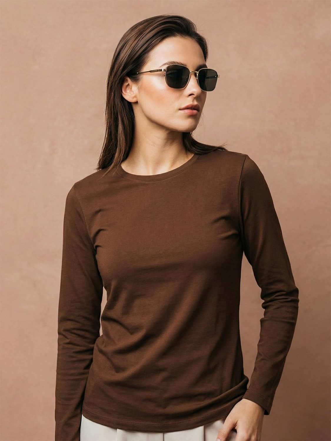 JUNEBERRY Women's Cotton Long-Sleeve Crew-Neck T-Shirt - Image 17