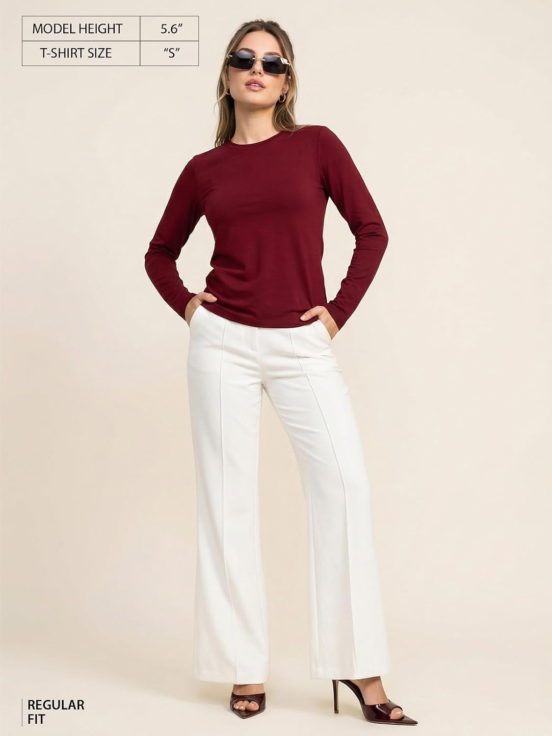 JUNEBERRY Women's Cotton Long-Sleeve Crew-Neck T-Shirt - Image 31