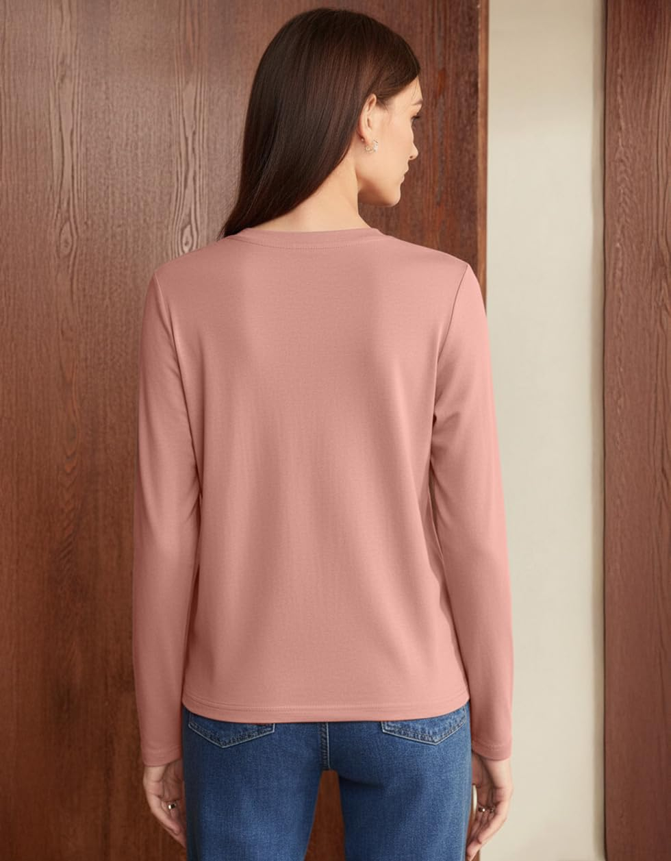 JUNEBERRY Women's Cotton Long-Sleeve Crew-Neck T-Shirt - Image 43