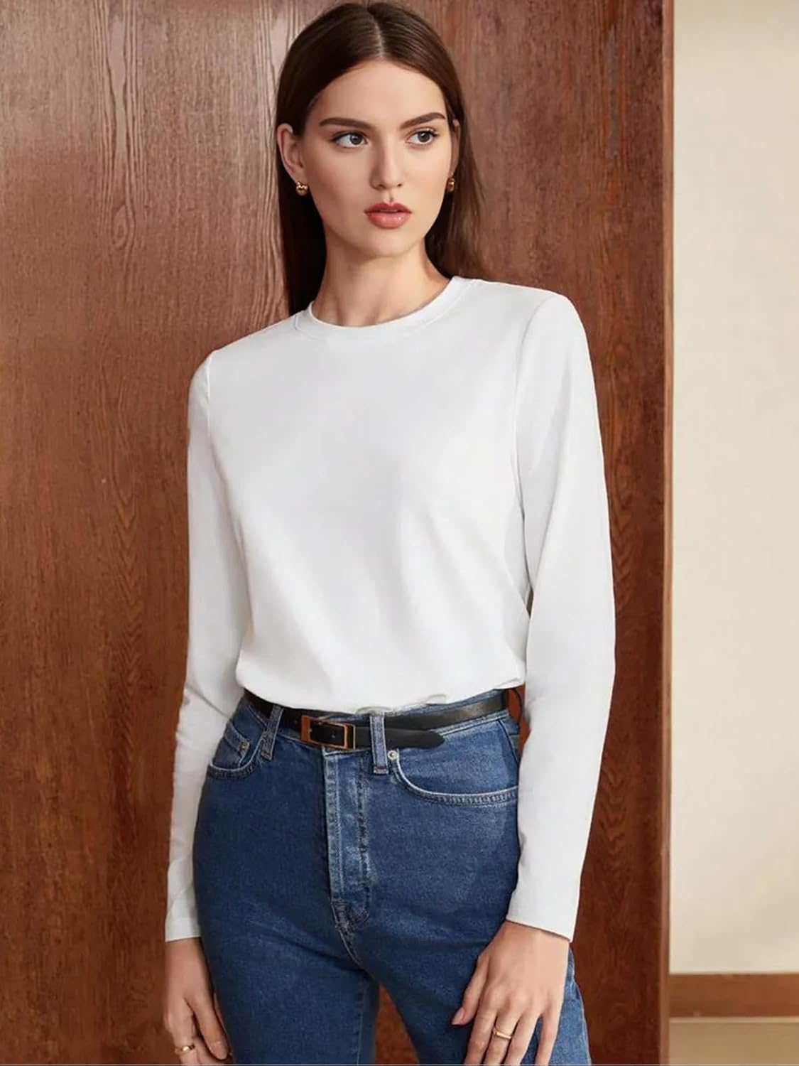 JUNEBERRY Women's Cotton Long-Sleeve Crew-Neck T-Shirt - Image 52