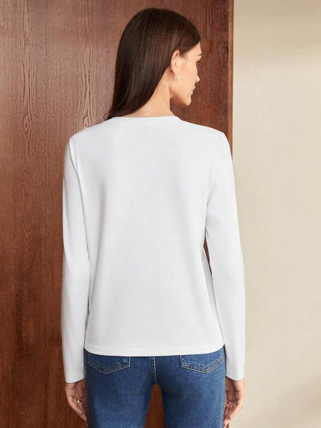 JUNEBERRY Women's Cotton Long-Sleeve Crew-Neck T-Shirt - Image 54