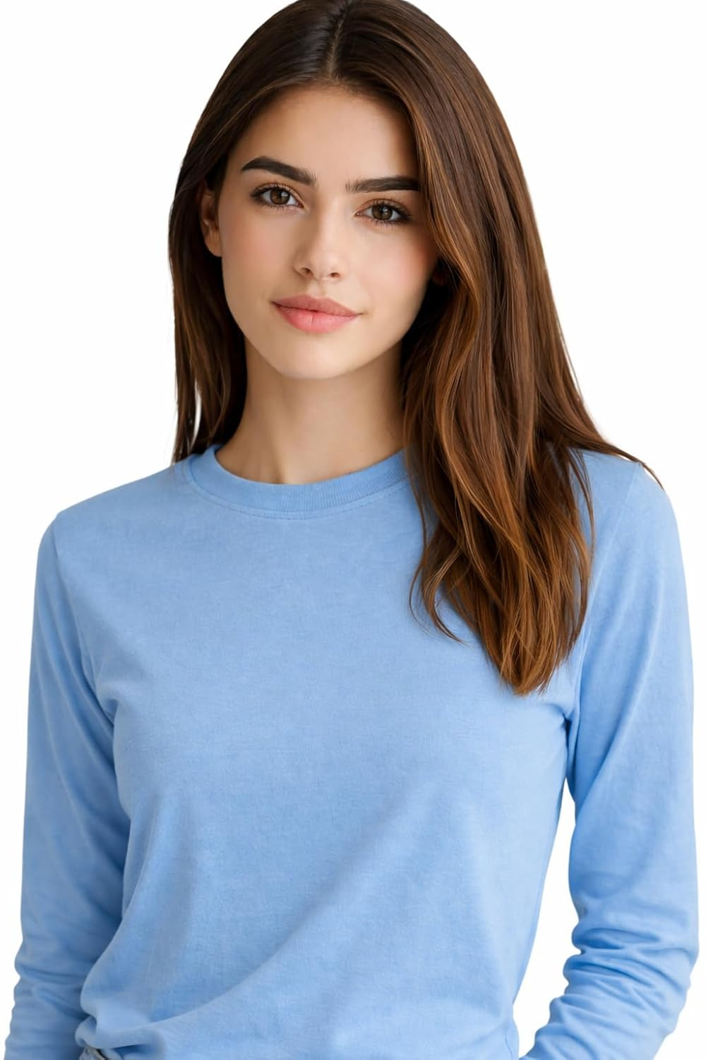 JUNEBERRY Women's Cotton Long-Sleeve Crew-Neck T-Shirt - Image 58
