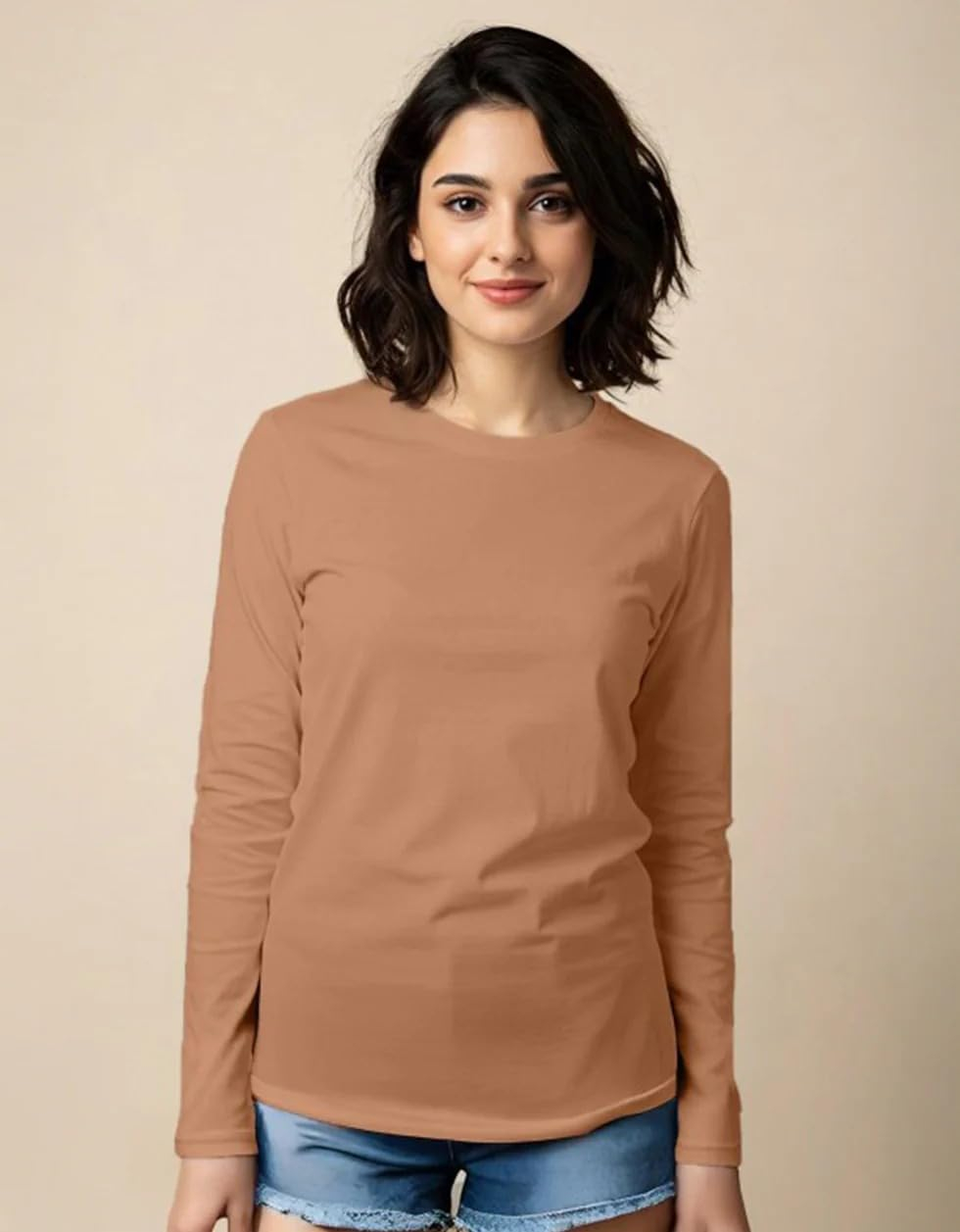 JUNEBERRY Women's Cotton Long-Sleeve Crew-Neck T-Shirt - Image 62