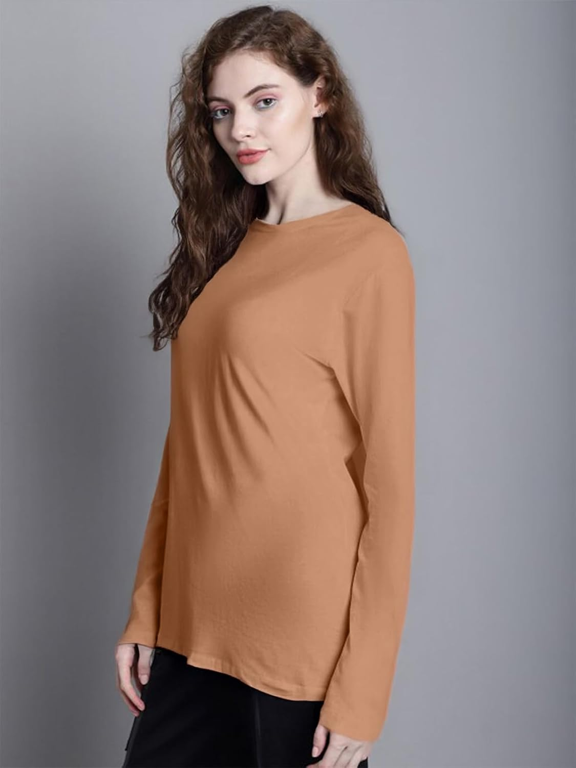 JUNEBERRY Women's Cotton Long-Sleeve Crew-Neck T-Shirt - Image 66