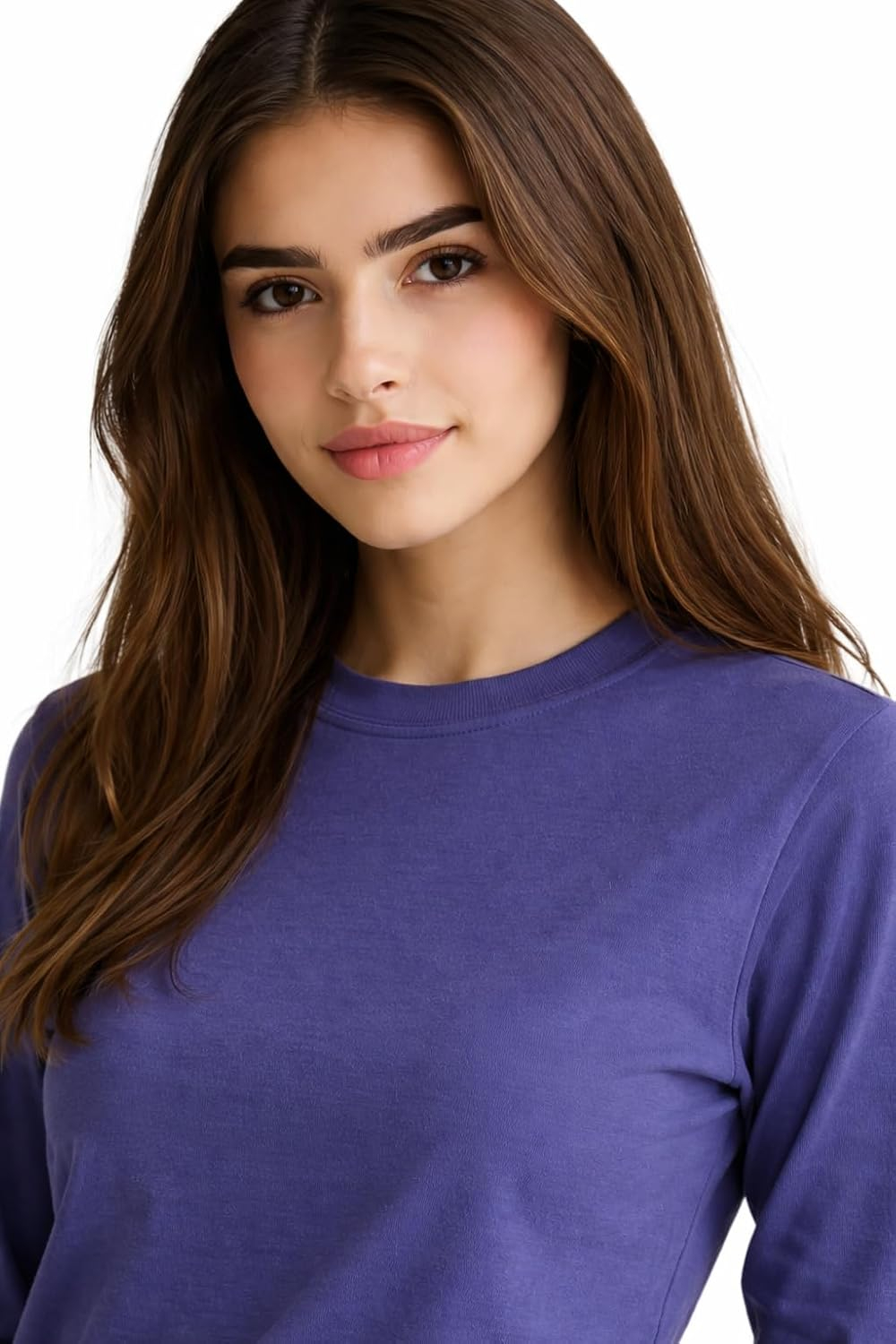 JUNEBERRY Women's Cotton Long-Sleeve Crew-Neck T-Shirt - Image 70