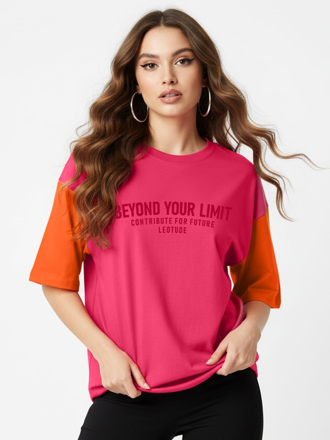 LEOTUDE Women's Beyond-Print Oversized T-Shirt - Image 2