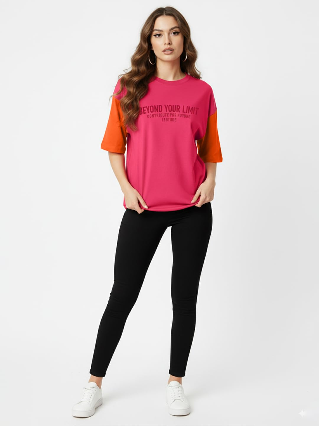 LEOTUDE Women's Beyond-Print Oversized T-Shirt - Image 5