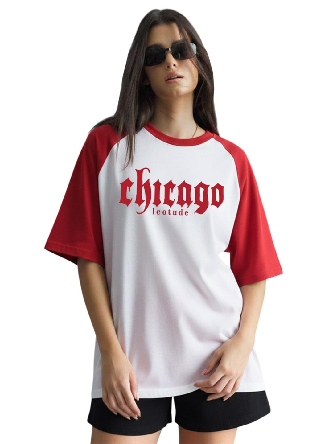 LEOTUDE Women's Beyond-Print Oversized T-Shirt - Image 7