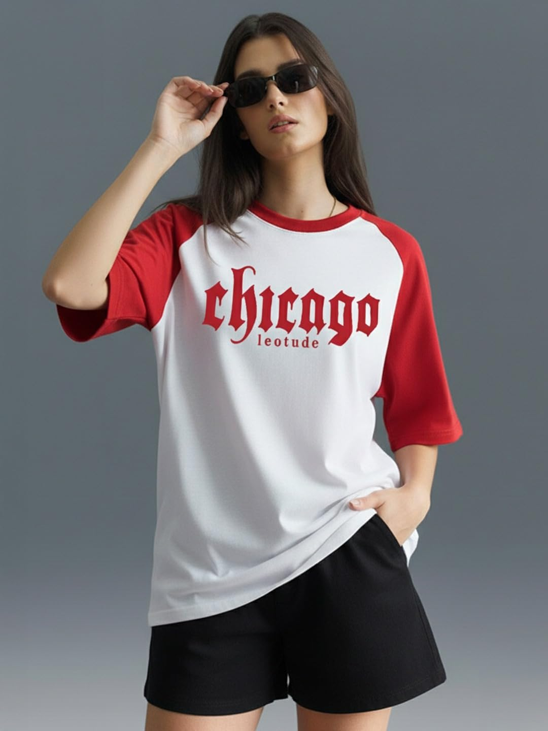 LEOTUDE Women's Beyond-Print Oversized T-Shirt - Image 8