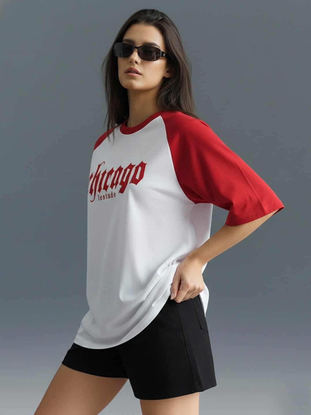LEOTUDE Women's Beyond-Print Oversized T-Shirt - Image 9