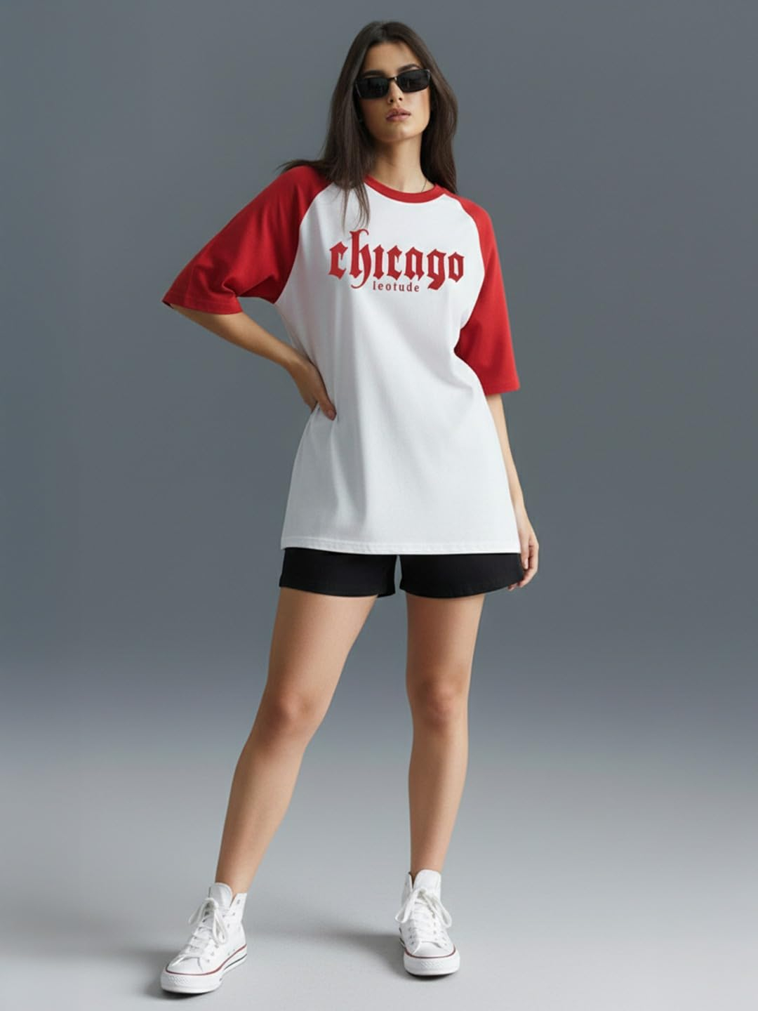 LEOTUDE Women's Beyond-Print Oversized T-Shirt - Image 11