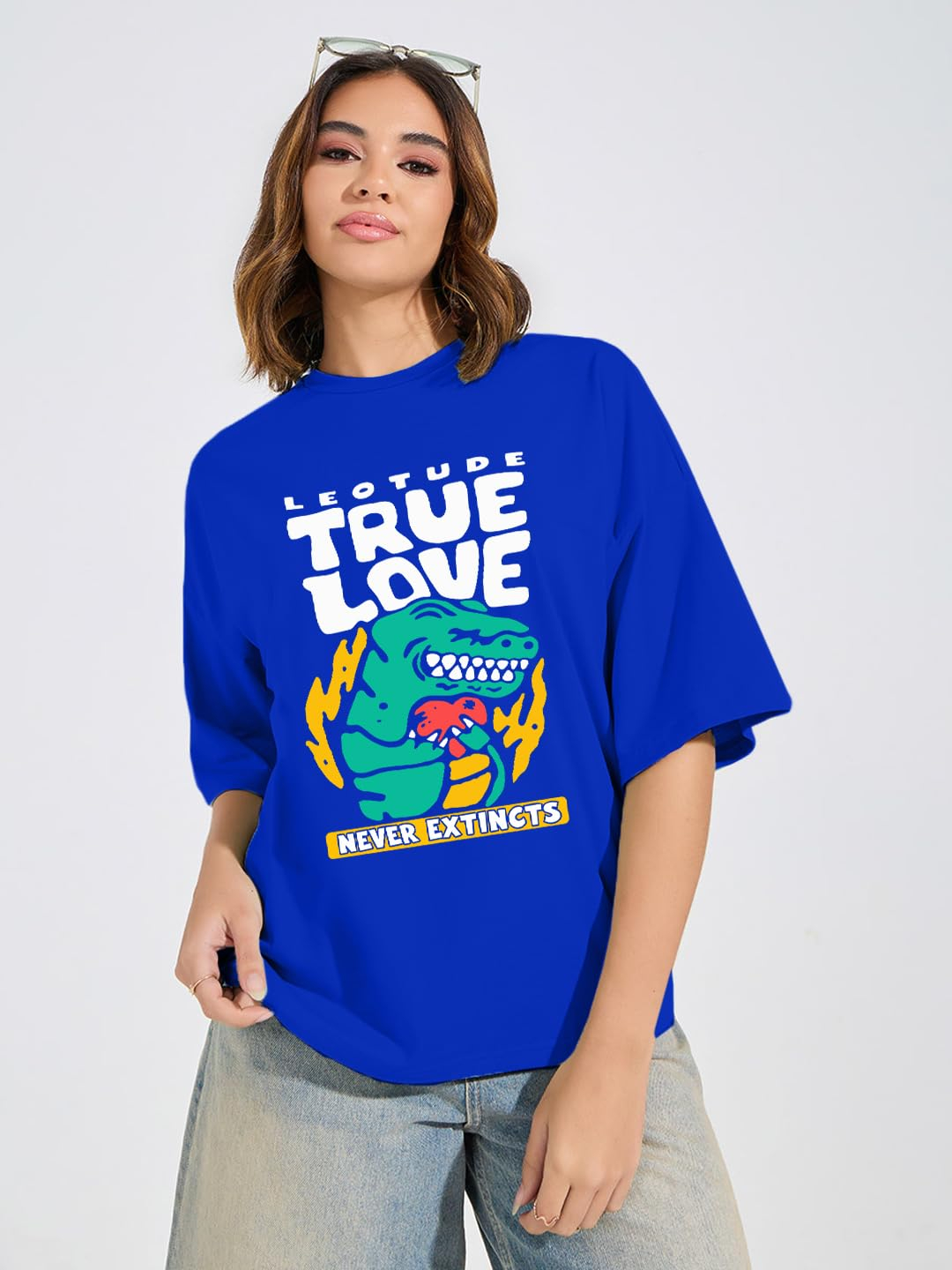 LEOTUDE Women's Beyond-Print Oversized T-Shirt - Image 14