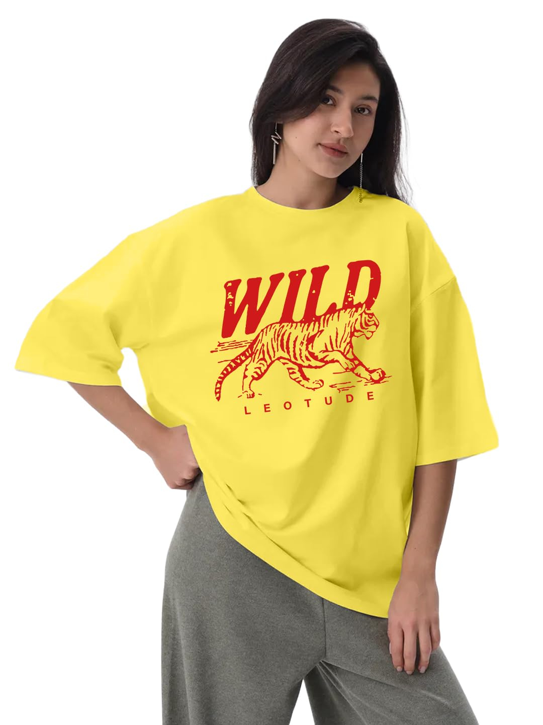 LEOTUDE Women's Beyond-Print Oversized T-Shirt - Image 30