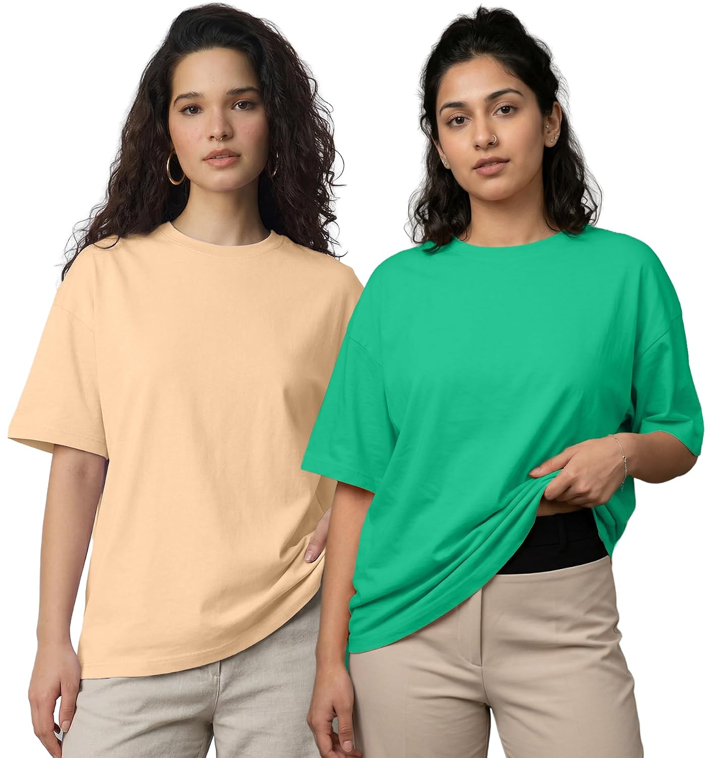 LEOTUDE Women's Beyond-Print Oversized T-Shirt - Image 33