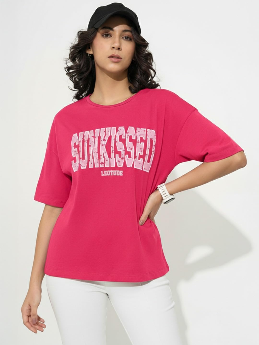LEOTUDE Women's Beyond-Print Oversized T-Shirt - Image 35