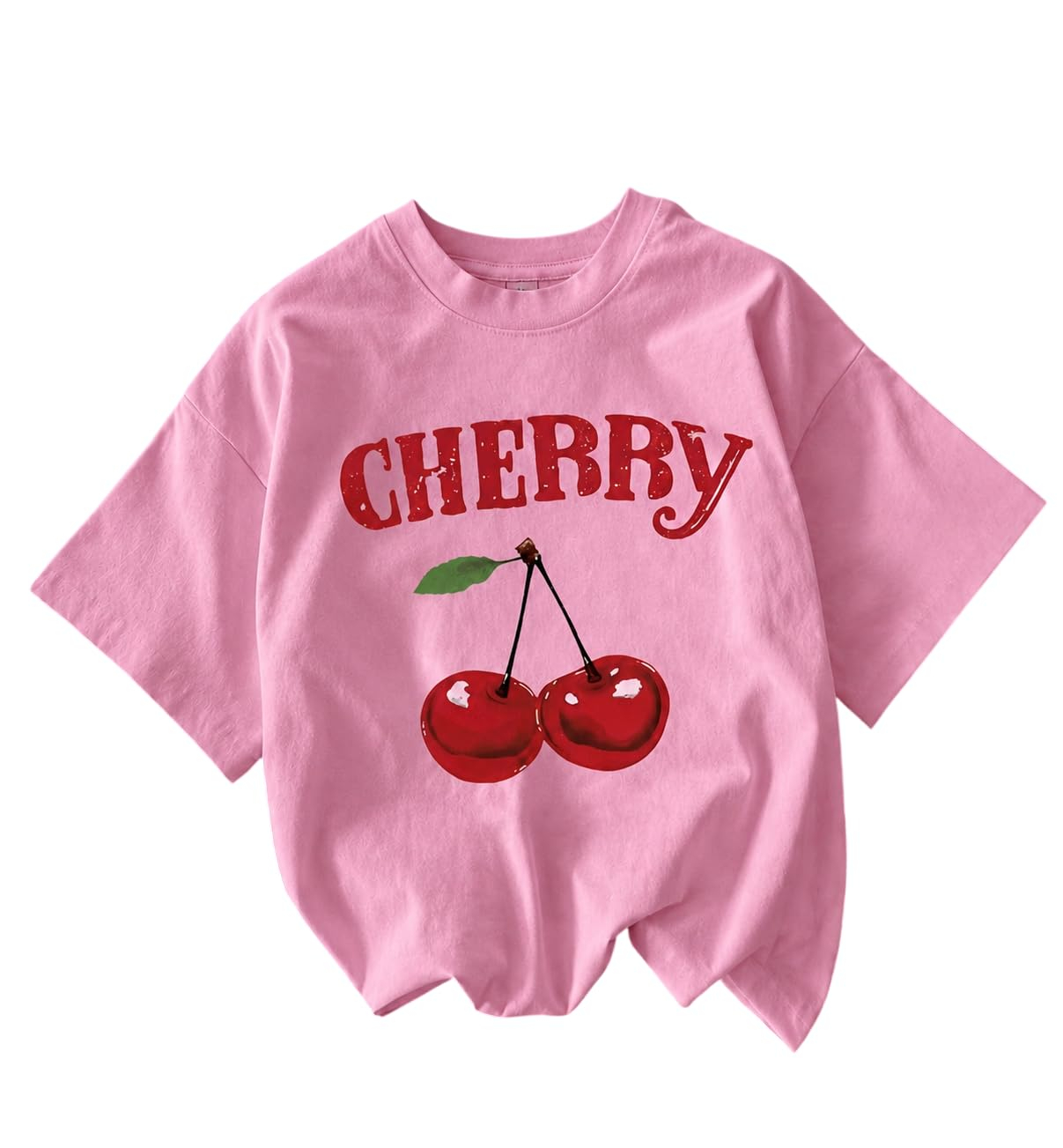 Jawdrobe Women's Cherry-Print Oversized T-Shirt - Image 32