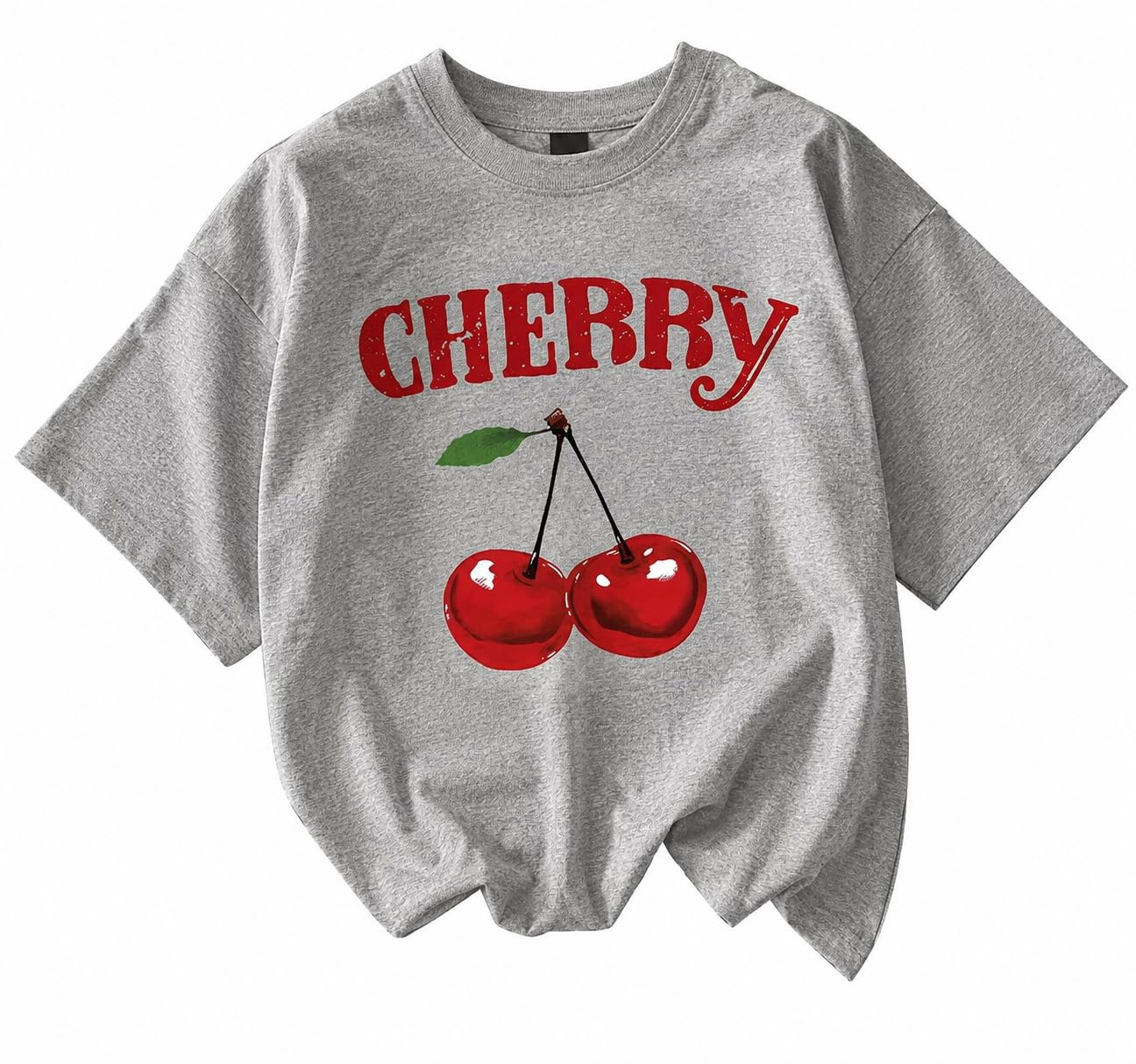Jawdrobe Women's Cherry-Print Oversized T-Shirt - Image 62
