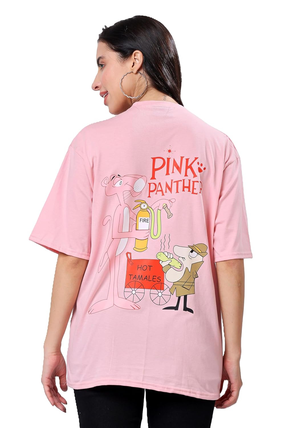 TQH Women's Letter-Print Drop-Shoulder T-Shirt - Image 6