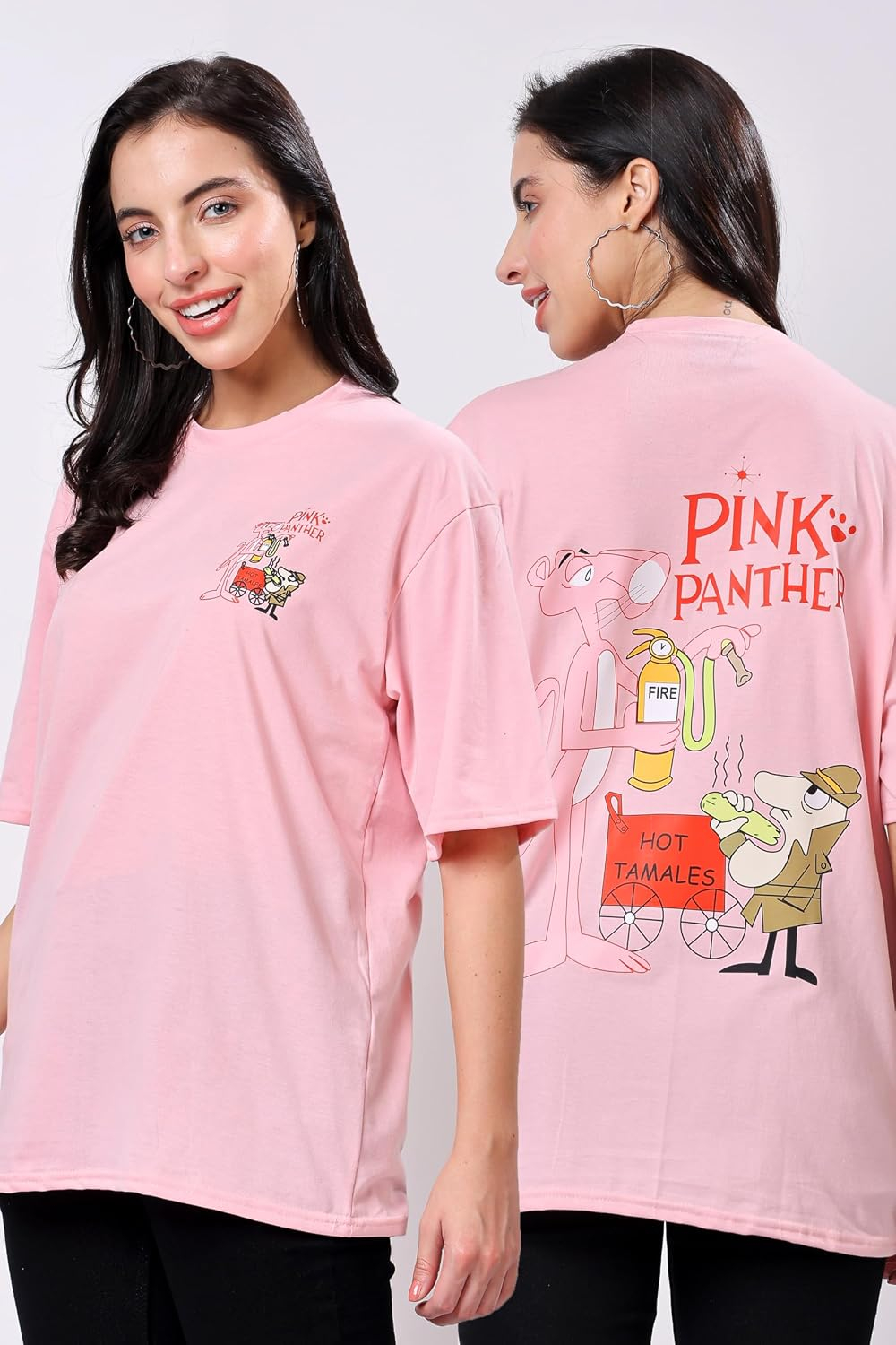 TQH Women's Letter-Print Drop-Shoulder T-Shirt - Image 7