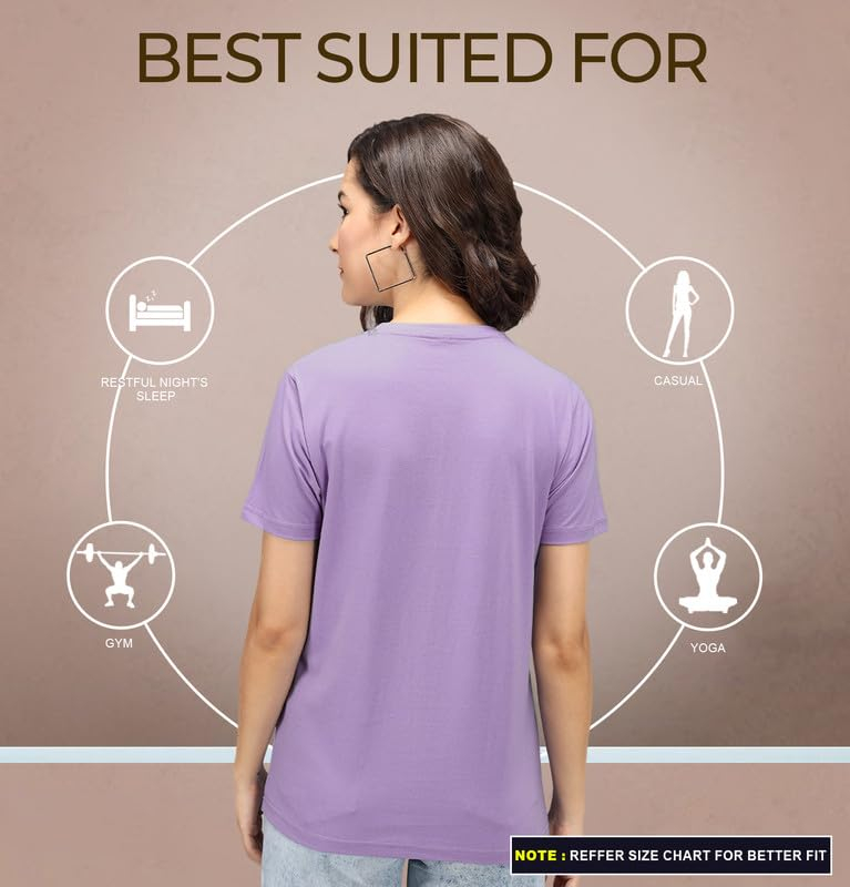 Sleepynuts Women's Solid Round-Neck T-Shirts - Pack of 4 - Image 4