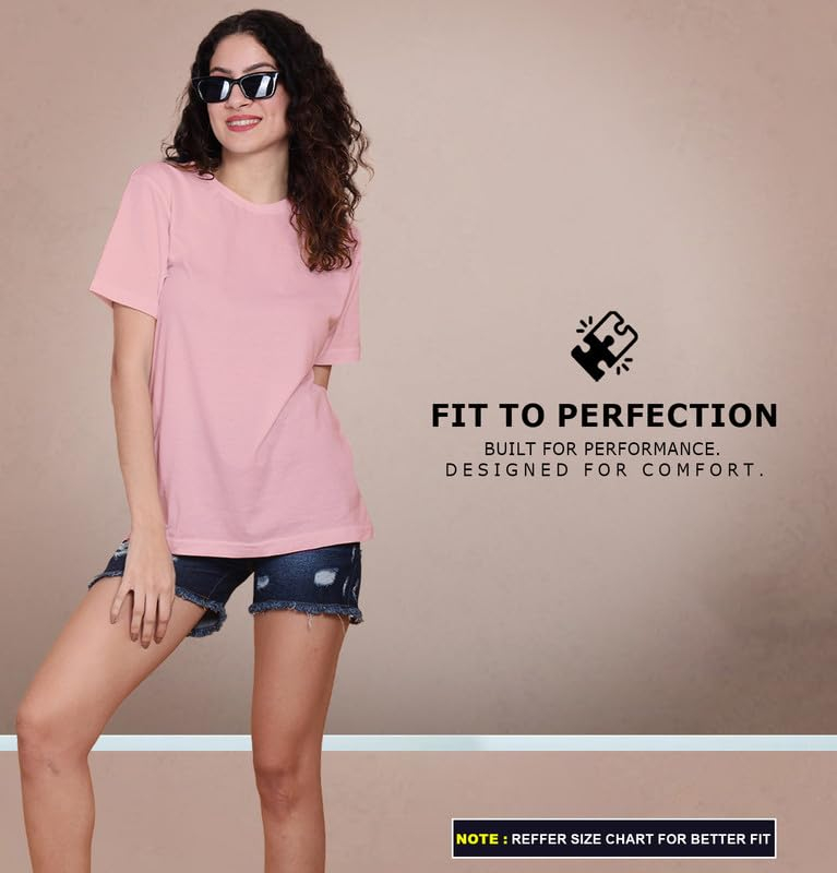 Sleepynuts Women's Solid Round-Neck T-Shirts - Pack of 4 - Image 5