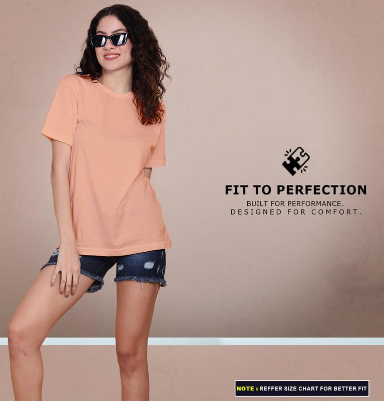 Sleepynuts Women's Solid Round-Neck T-Shirts - Pack of 4 - Image 16