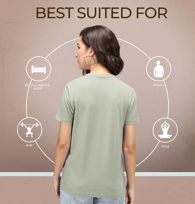 Sleepynuts Women's Solid Round-Neck T-Shirts - Pack of 4 - Image 20
