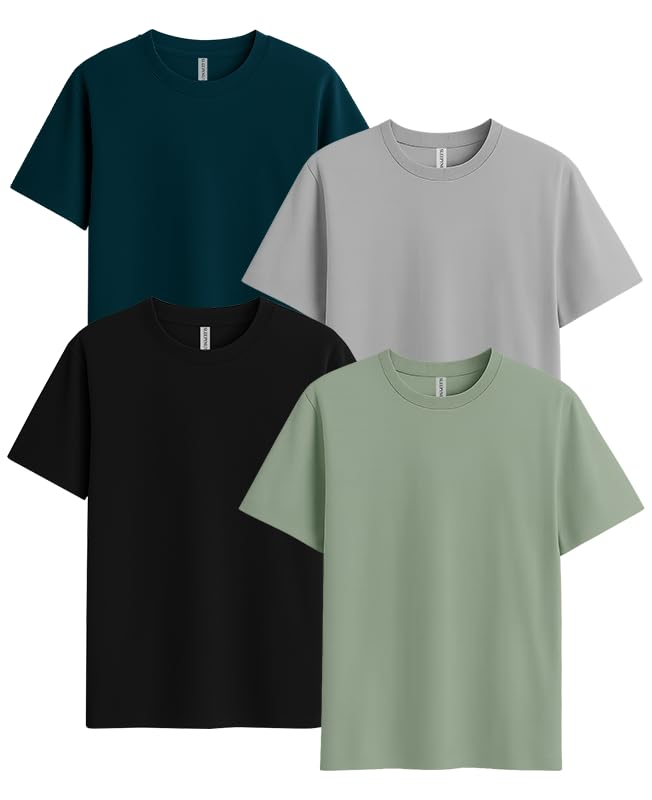Sleepynuts Women's Solid Round-Neck T-Shirts - Pack of 4 - Image 36
