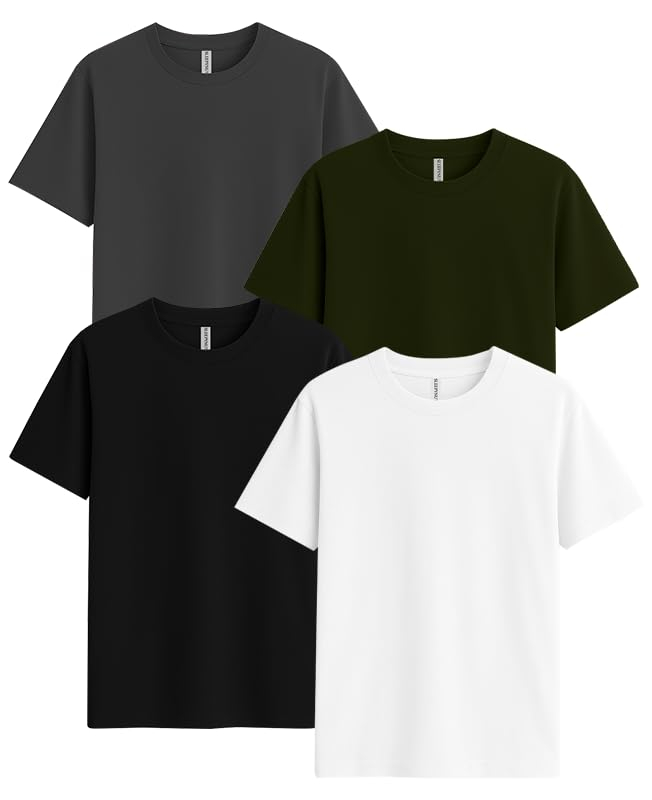 Sleepynuts Women's Solid Round-Neck T-Shirts - Pack of 4 - Image 40