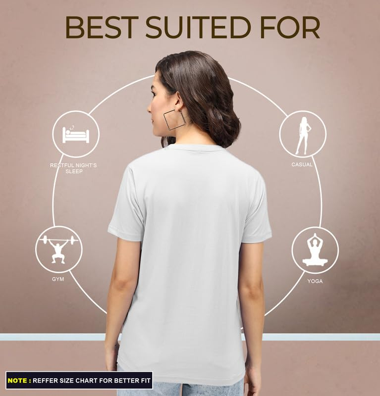 Sleepynuts Women's Solid Round-Neck T-Shirts - Pack of 4 - Image 47