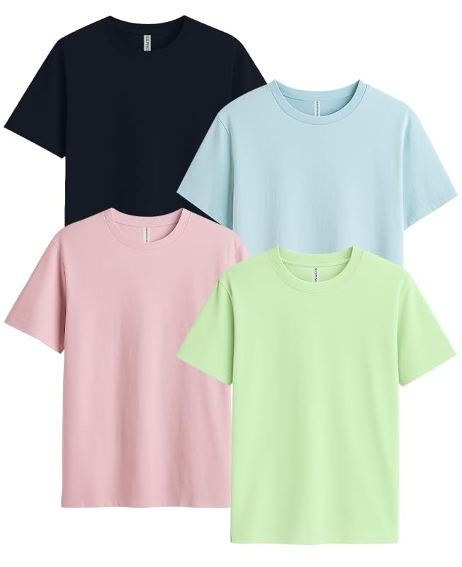 Sleepynuts Women's Solid Round-Neck T-Shirts - Pack of 4 - Image 51