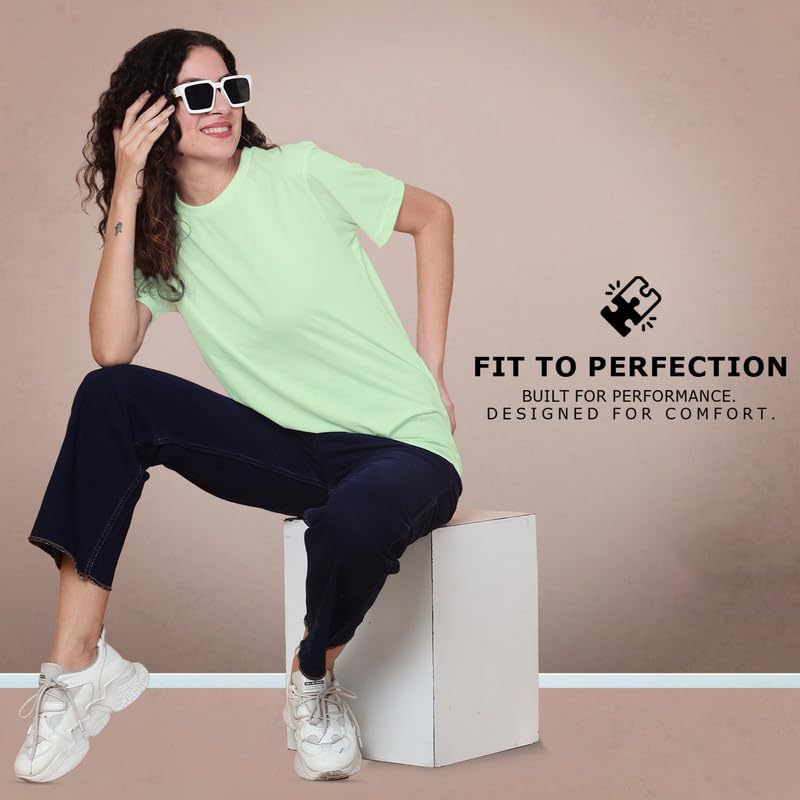 Sleepynuts Women's Solid Round-Neck T-Shirts - Pack of 4 - Image 61