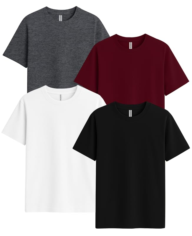 Sleepynuts Women's Solid Round-Neck T-Shirts - Pack of 4 - Image 80