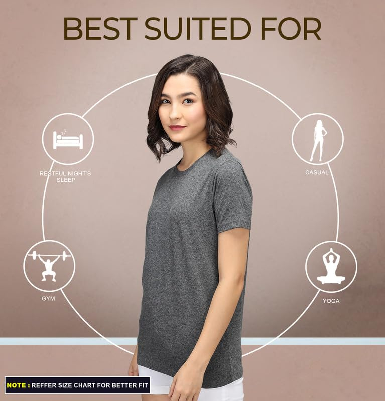 Sleepynuts Women's Solid Round-Neck T-Shirts - Pack of 4 - Image 84