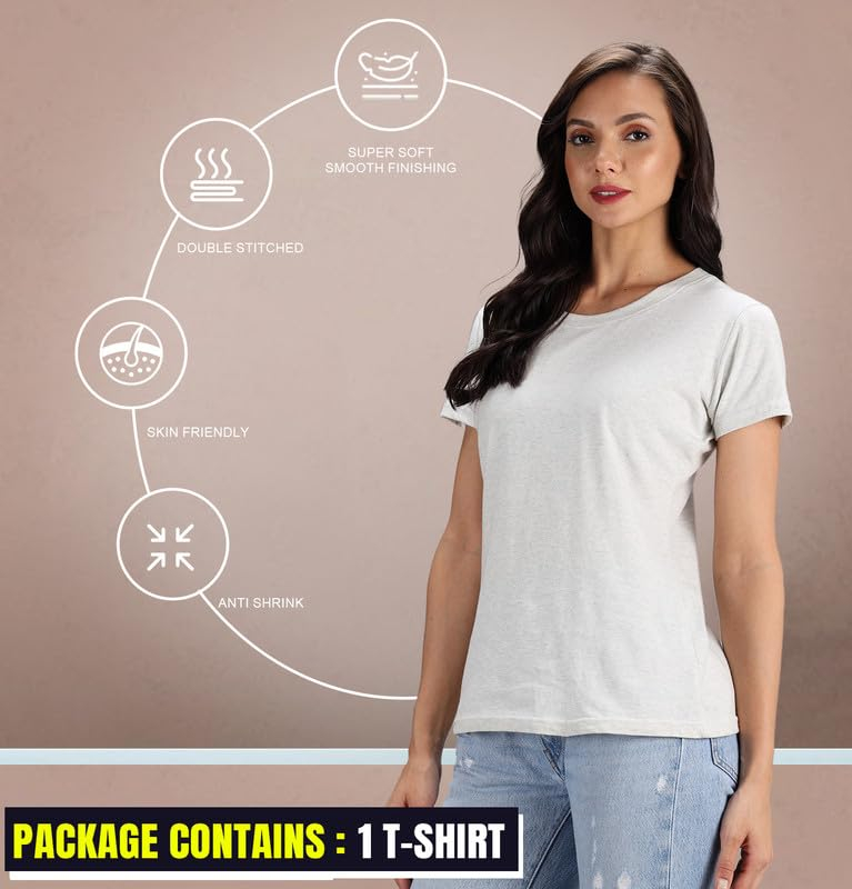 Sleepynuts Women's Solid Round-Neck T-Shirts - Pack of 4 - Image 88