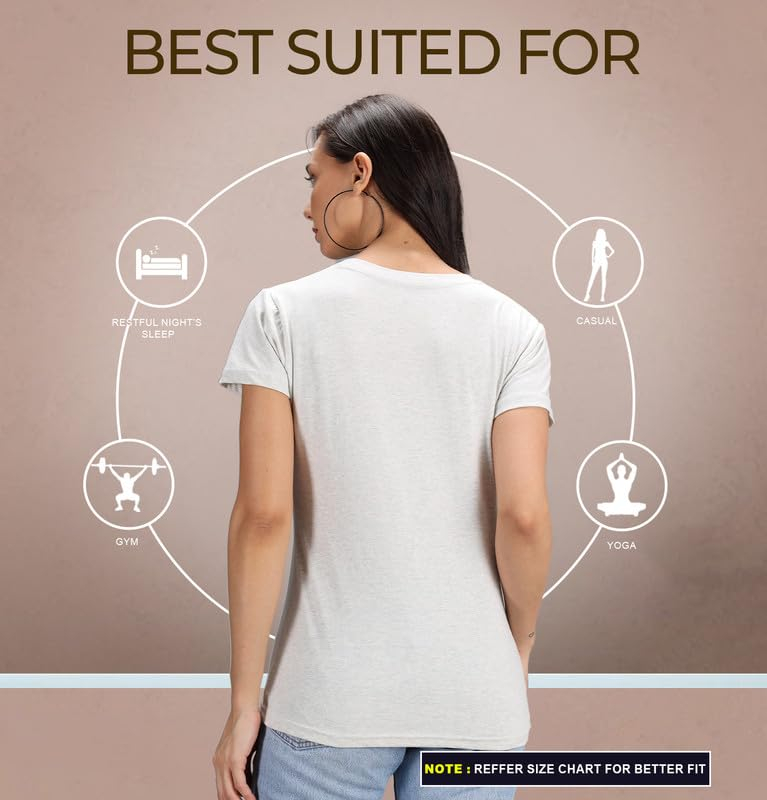 Sleepynuts Women's Solid Round-Neck T-Shirts - Pack of 4 - Image 89