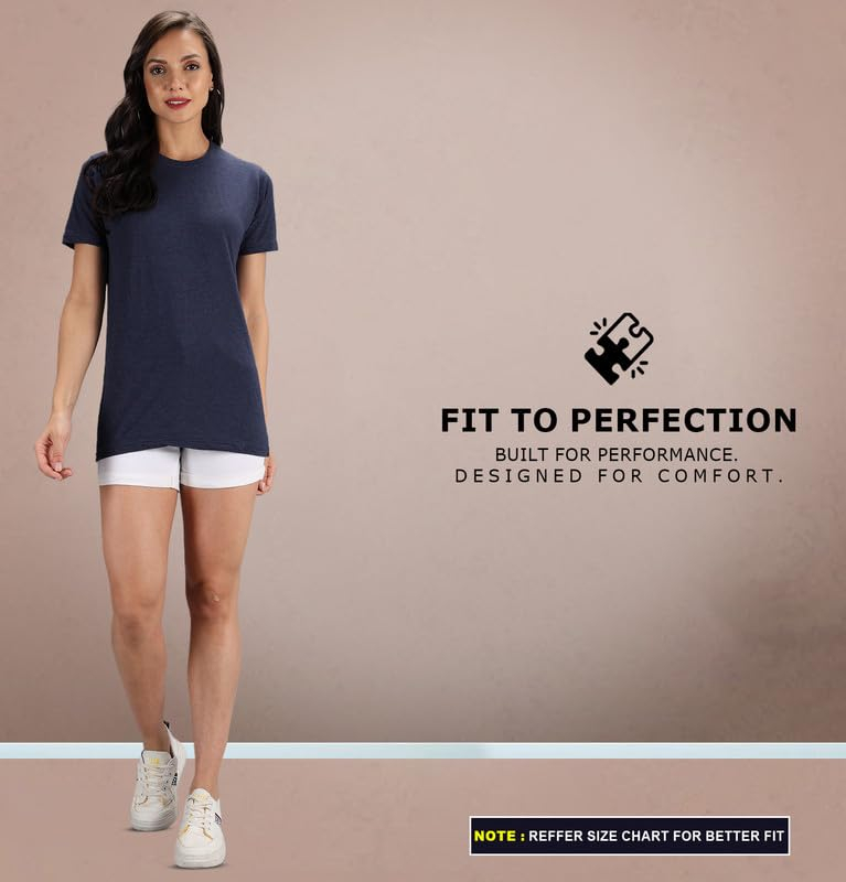 Sleepynuts Women's Solid Round-Neck T-Shirts - Pack of 4 - Image 98
