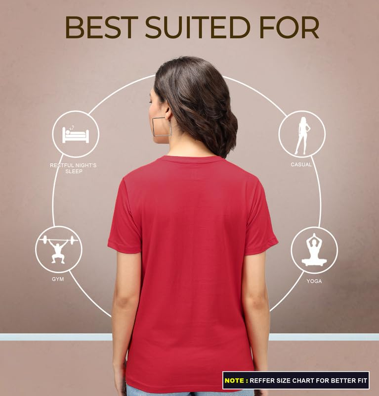 Sleepynuts Women's Solid Round-Neck T-Shirts - Pack of 4 - Image 108