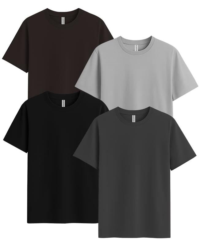 Sleepynuts Women's Solid Round-Neck T-Shirts - Pack of 4 - Image 114