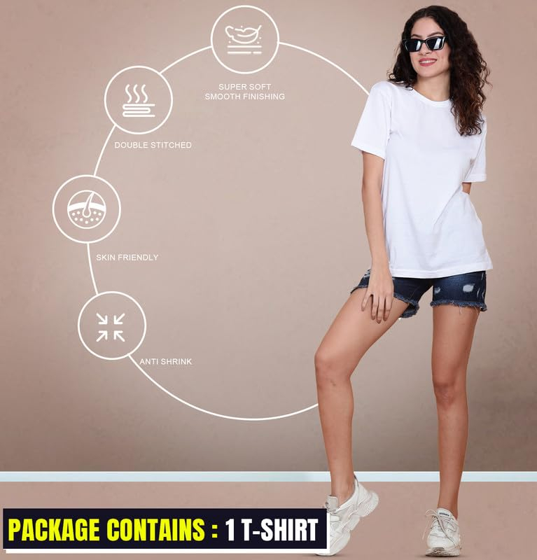 Sleepynuts Women's Solid Round-Neck T-Shirts - Pack of 4 - Image 122