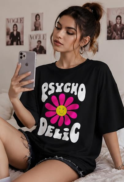 London Hills Women's Boho-Print Oversized Longline T-Shirt - Image 9