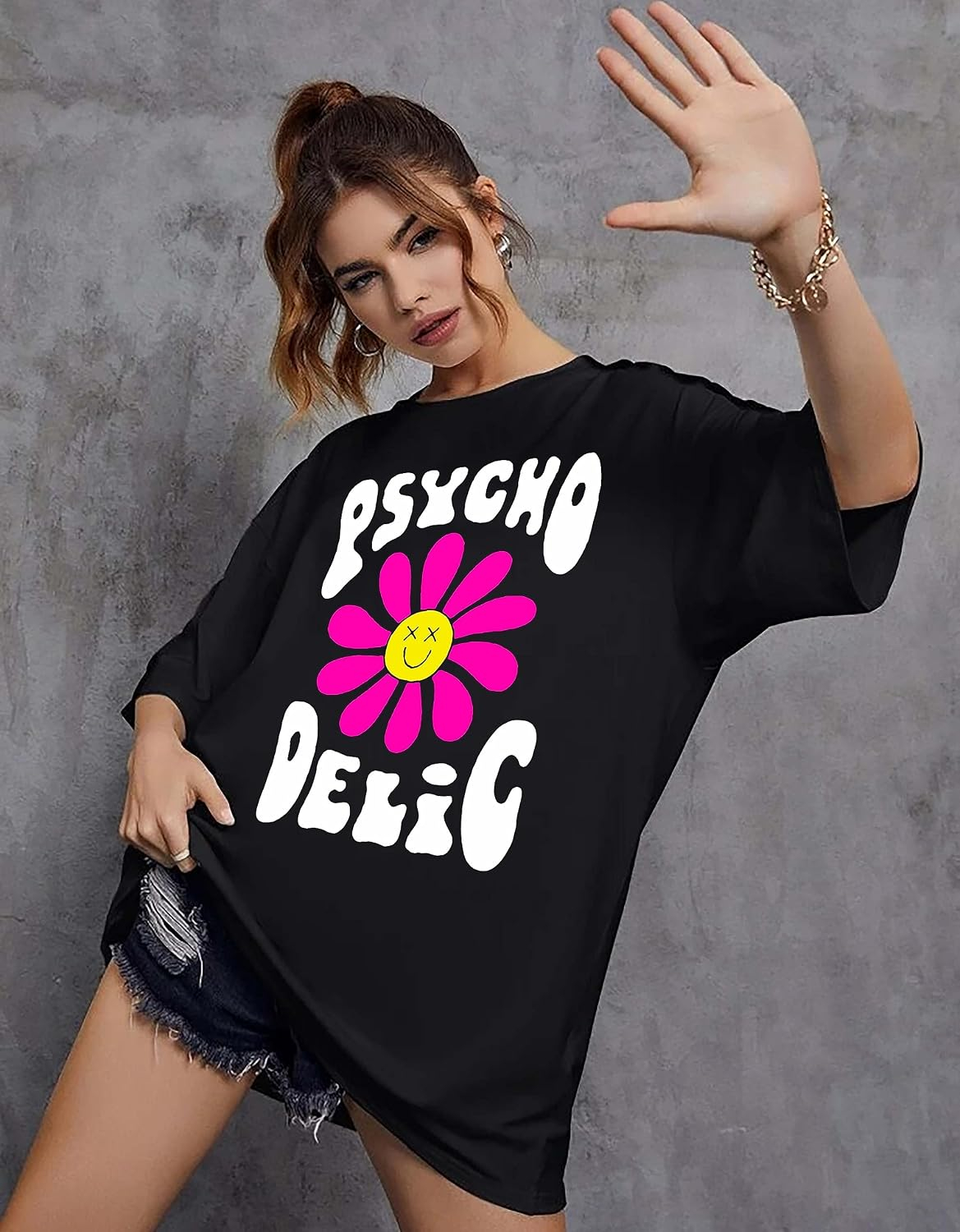 London Hills Women's Boho-Print Oversized Longline T-Shirt - Image 10
