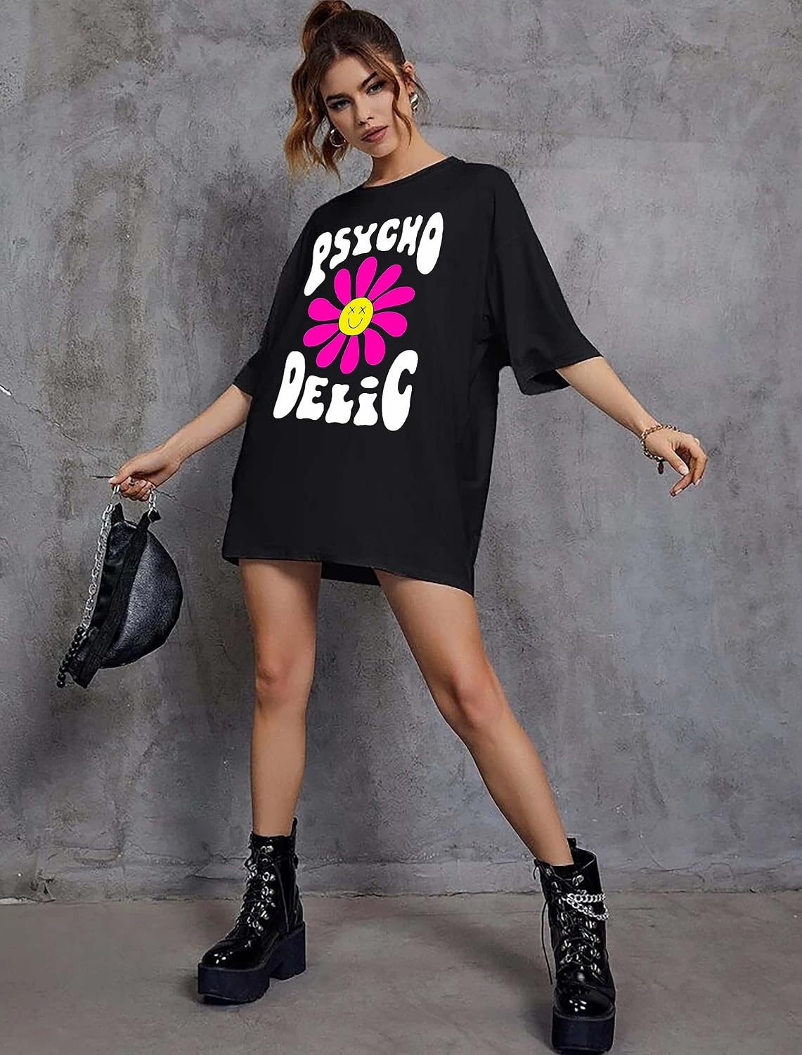 London Hills Women's Boho-Print Oversized Longline T-Shirt - Image 12