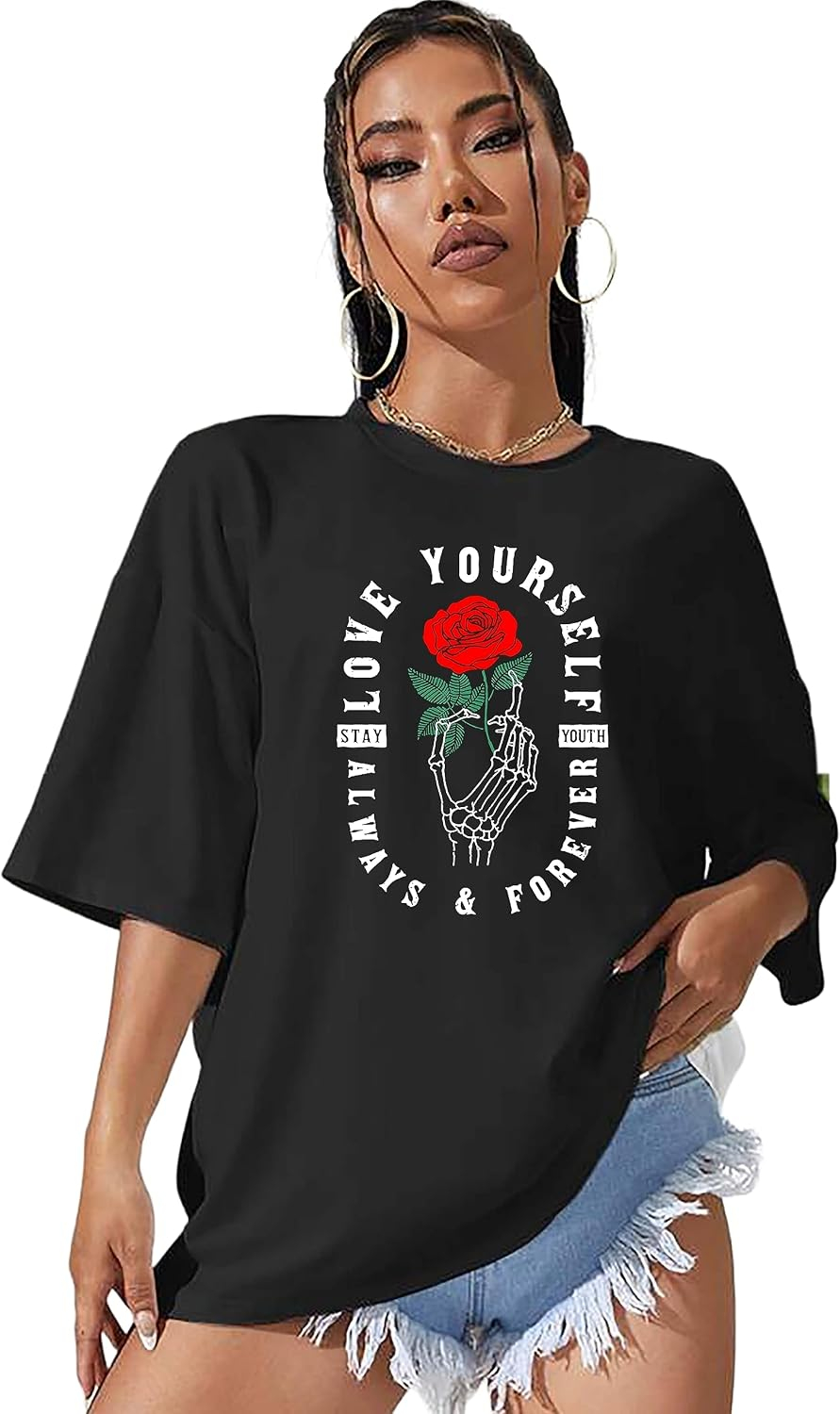 London Hills Women's Boho-Print Oversized Longline T-Shirt - Image 15