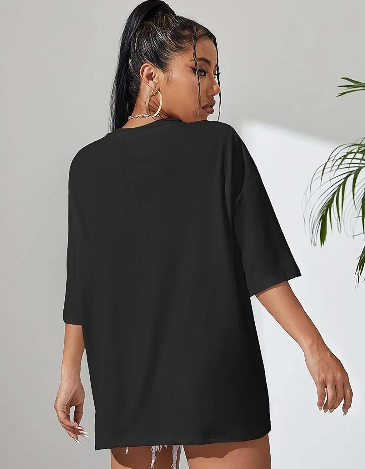 London Hills Women's Boho-Print Oversized Longline T-Shirt - Image 19