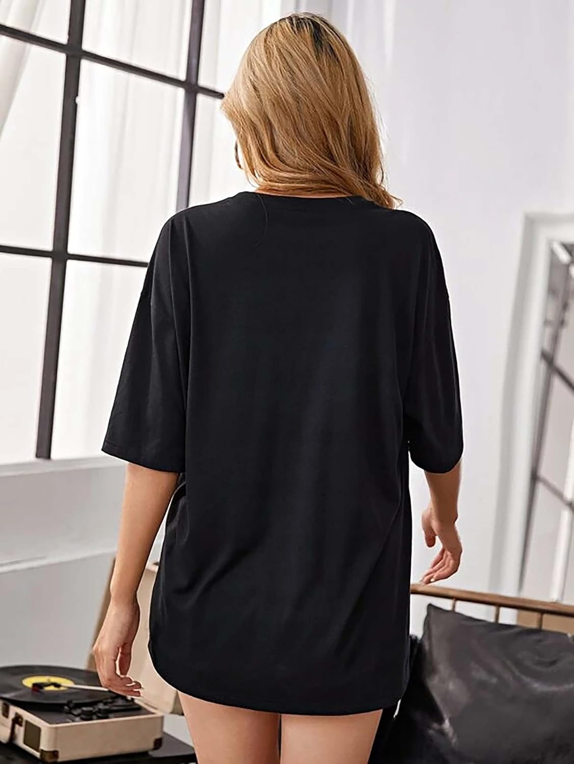 London Hills Women's Boho-Print Oversized Longline T-Shirt - Image 38