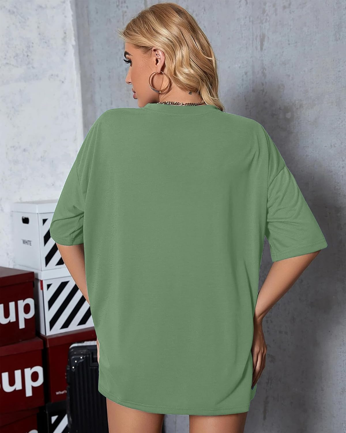 London Hills Women's Boho-Print Oversized Longline T-Shirt - Image 45